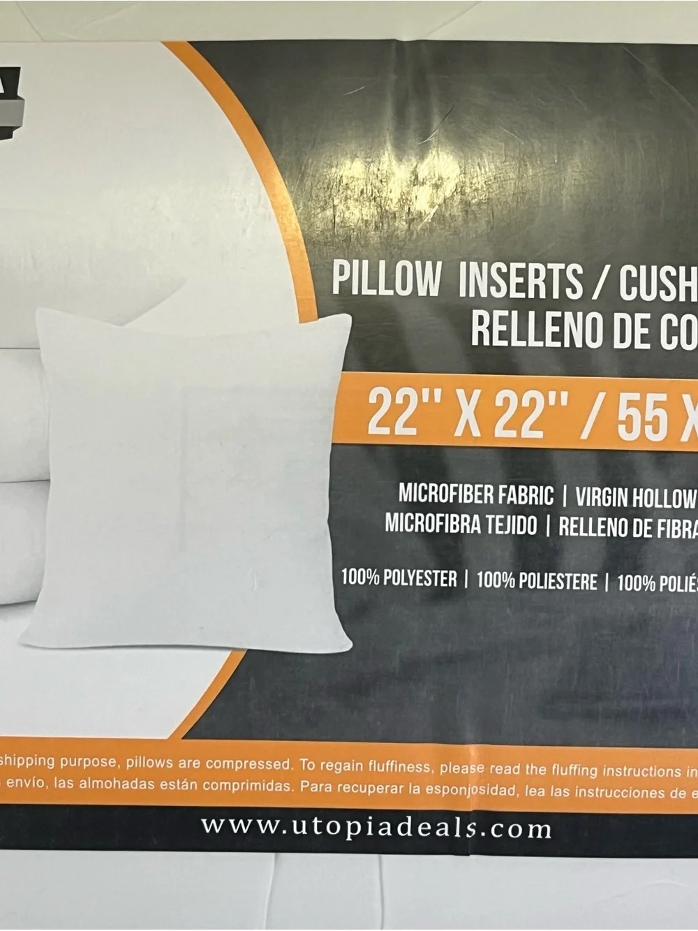 Utopia White Pillow Inserts - Pack of 4 (22